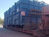 Разгрузка и установка в цехе печи для производства вольфрама, общий массой 105 тонн