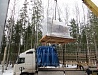 Разгрузка оборудования краном и погрузчиком, такелажные работы