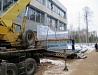 Разгрузка оборудования краном и погрузчиком, такелажные работы