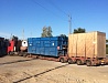 Разгрузка и установка в цехе печи для производства вольфрама, общий массой 105 тонн