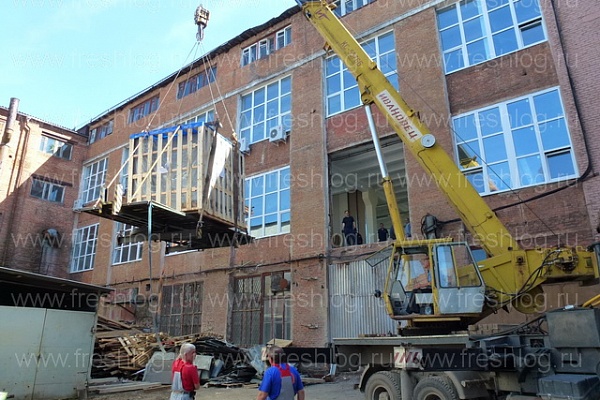 Разгрузка и подъем на 2-ой этаж металлообрабатывающих станков